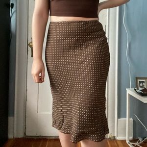 Ceduxion Brown Midi Skirt